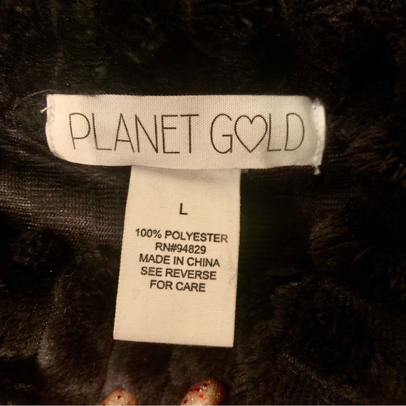 NWT Planet Gold Sweater Large Black Ribbed Super Soft Mock Neck Plush Pullover - Picture 6 of 13